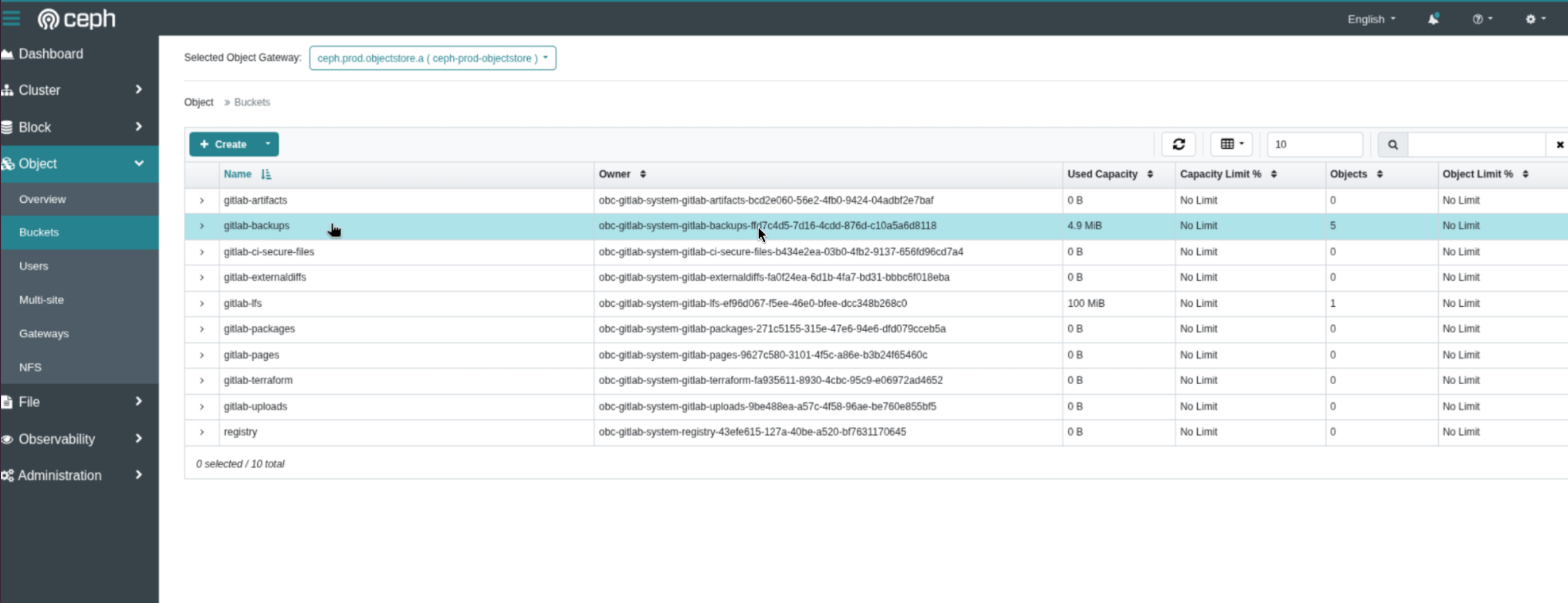 GitLab running on Kubernetes backed by Rook/Ceph block and object storage